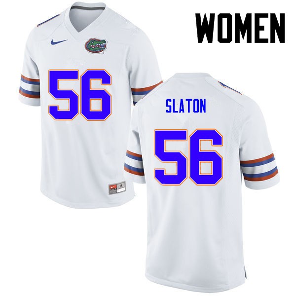 Florida Gators Women #56 Tedarrell Slaton College Football White
